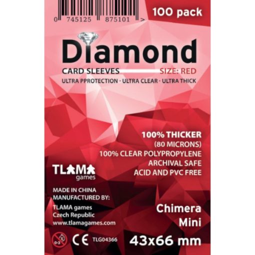 Diamond Red: Chimera Mini (43x66 mm)  (80 mikron, 100 db) kártyavédő