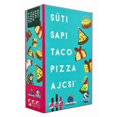 Süti, sapi, taco, pizza, ajcsi társasjáték